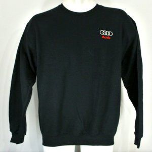 AUDI Logo Car Dealership Black Sweatshirt Employee Uniform Shirt Size M Medium